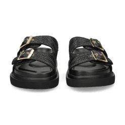 EXE Sandalias planas de Mujer HS53023-2 NEGRO