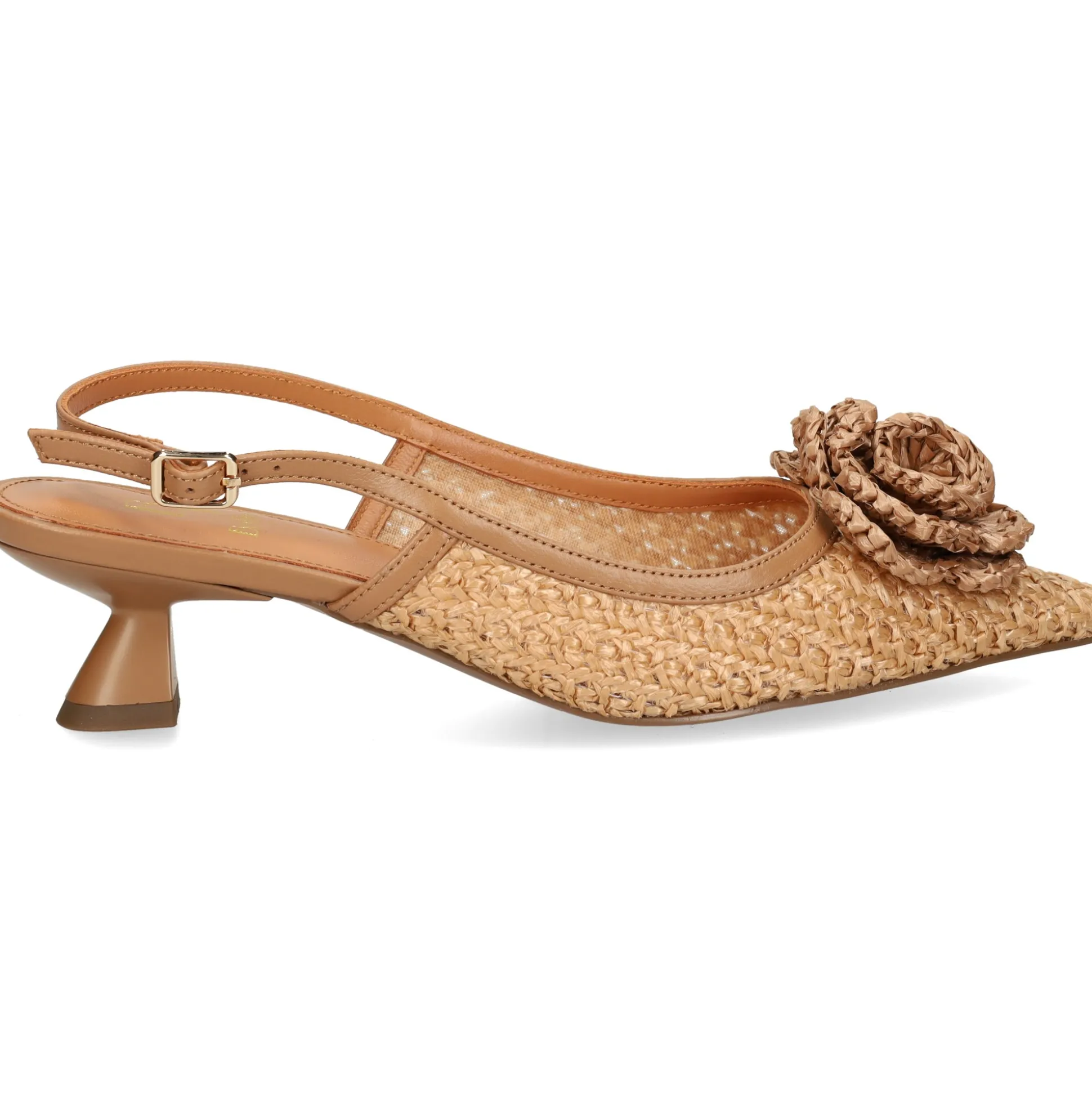 EXE Zapatos de tacón bajo VALENTINA-1637 CAMEL