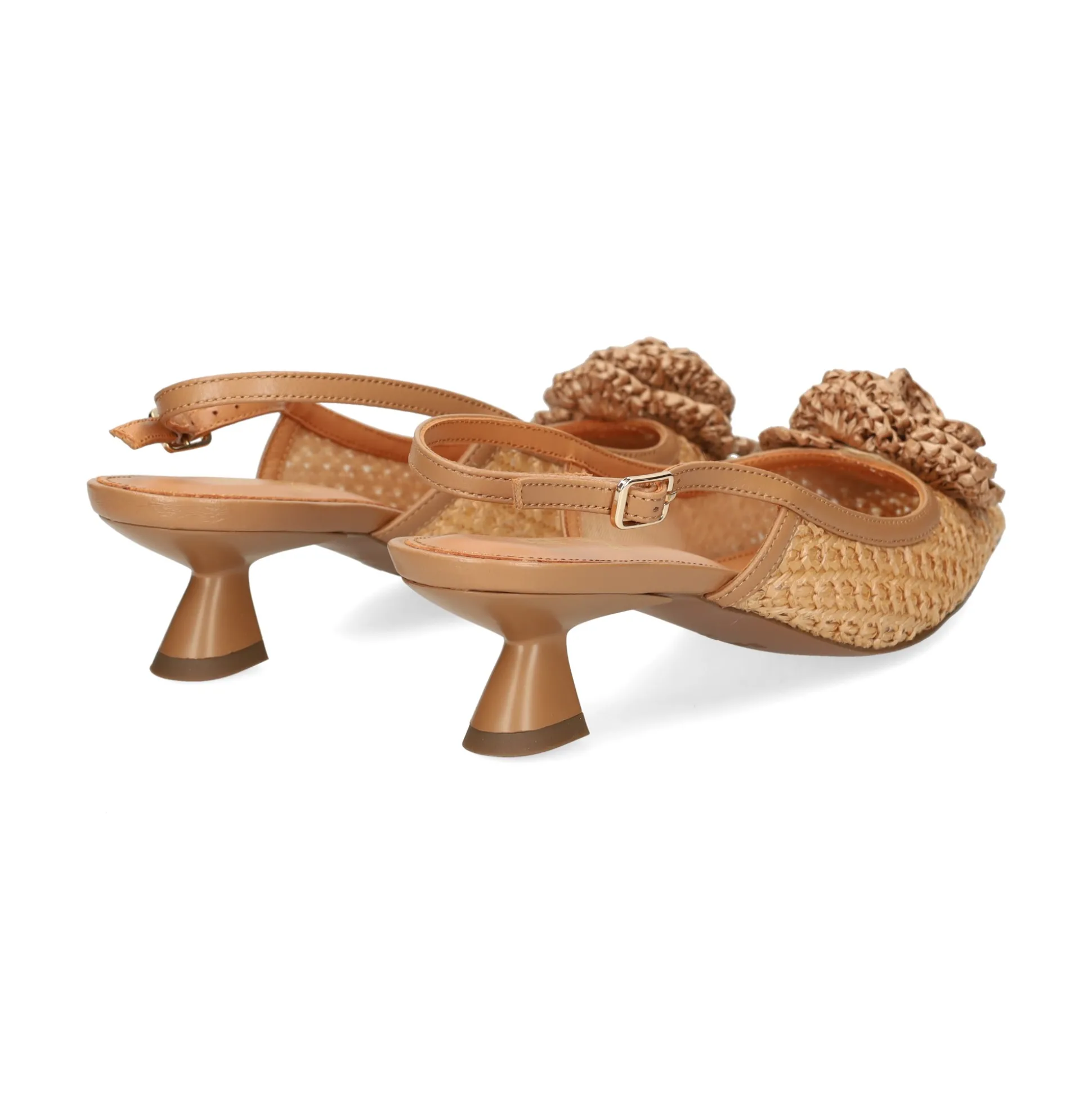 EXE Zapatos de tacón bajo VALENTINA-1637 CAMEL