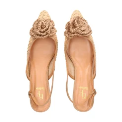 EXE Zapatos de tacón bajo VALENTINA-1637 CAMEL