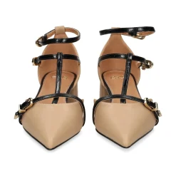 EXE Zapatos de tacón bajo GRACE-630 TAUPE BLACK