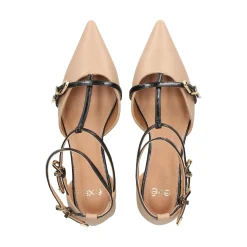 EXE Zapatos de tacón bajo GRACE-630 TAUPE BLACK