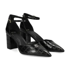 EXE Zapatos de tacón medio de Mujer VIENA-253 NEGRO