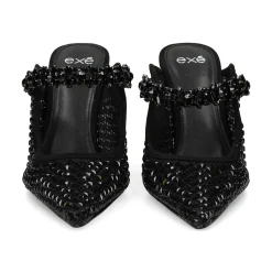 EXE Zuecos de Mujer LAMINA-277 NEGRO