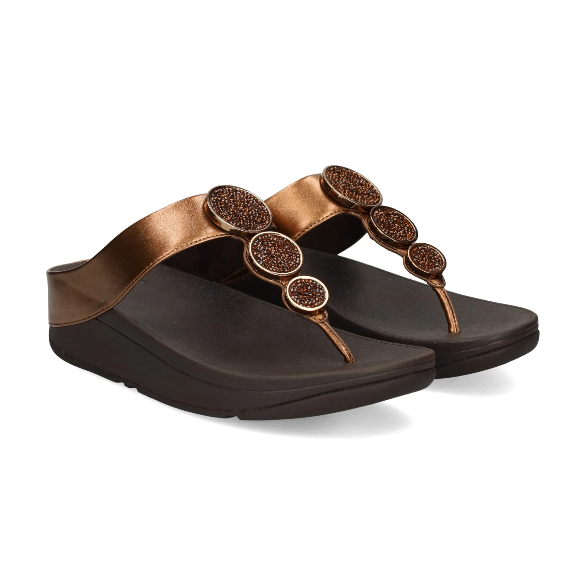 FITFLOP Sandalias cuña de Mujer HJ1 012 BRONZE