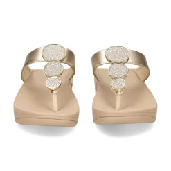 FITFLOP Sandalias cuña de Mujer HJ1 C22 Beige Metal