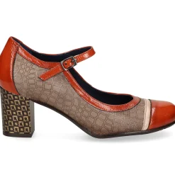 FLUCHOS Merceditas de Mujer D8669MXNSU FANGO + TEJA