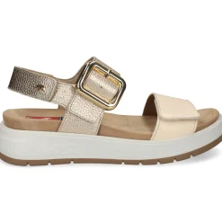 FLUCHOS Sandalias con plataforma de Mujer F2166 PLATINO