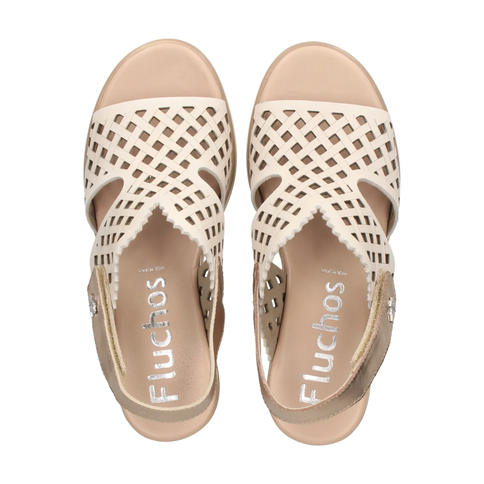 FLUCHOS Sandalias cuña de Mujer F1972 RAW CAVA