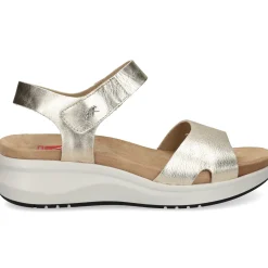 FLUCHOS Sandalias cuña de Mujer F1475 PLATINO
