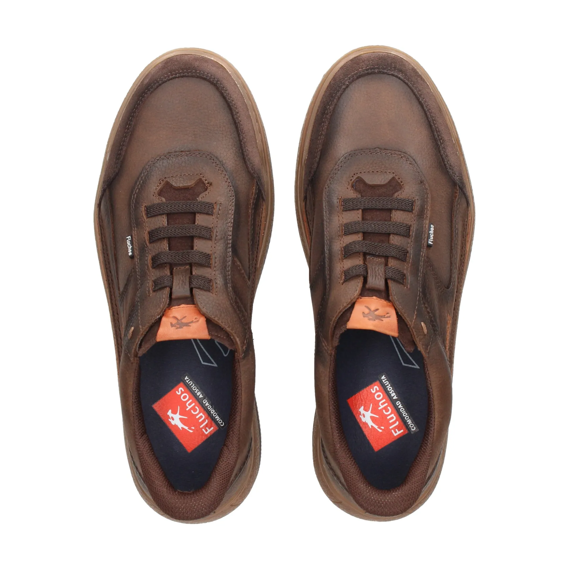 FLUCHOS Zapatillas de Hombre F2253 CAFE+COM.2