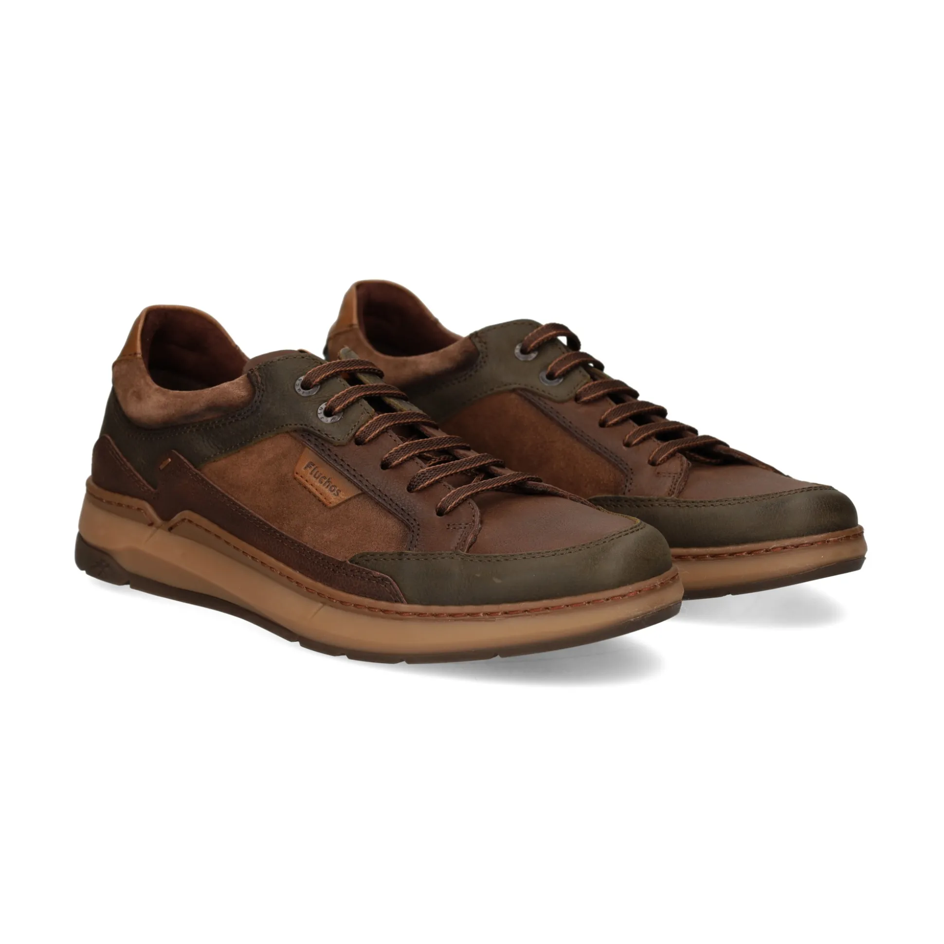 FLUCHOS Zapatillas de Hombre F2279 CAFE+COM.1