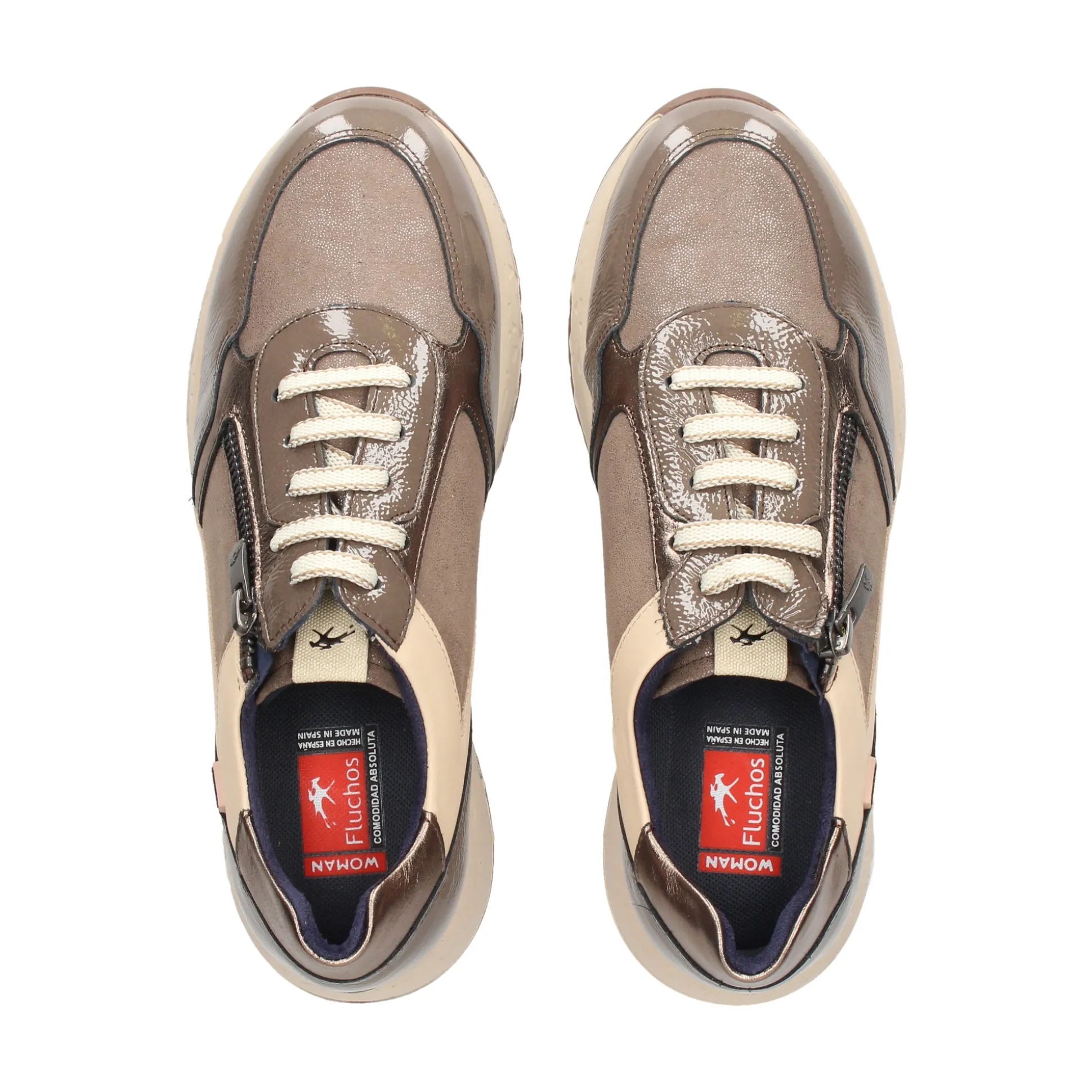 FLUCHOS Zapatillas de Mujer F2308 TAUPE+COM.4