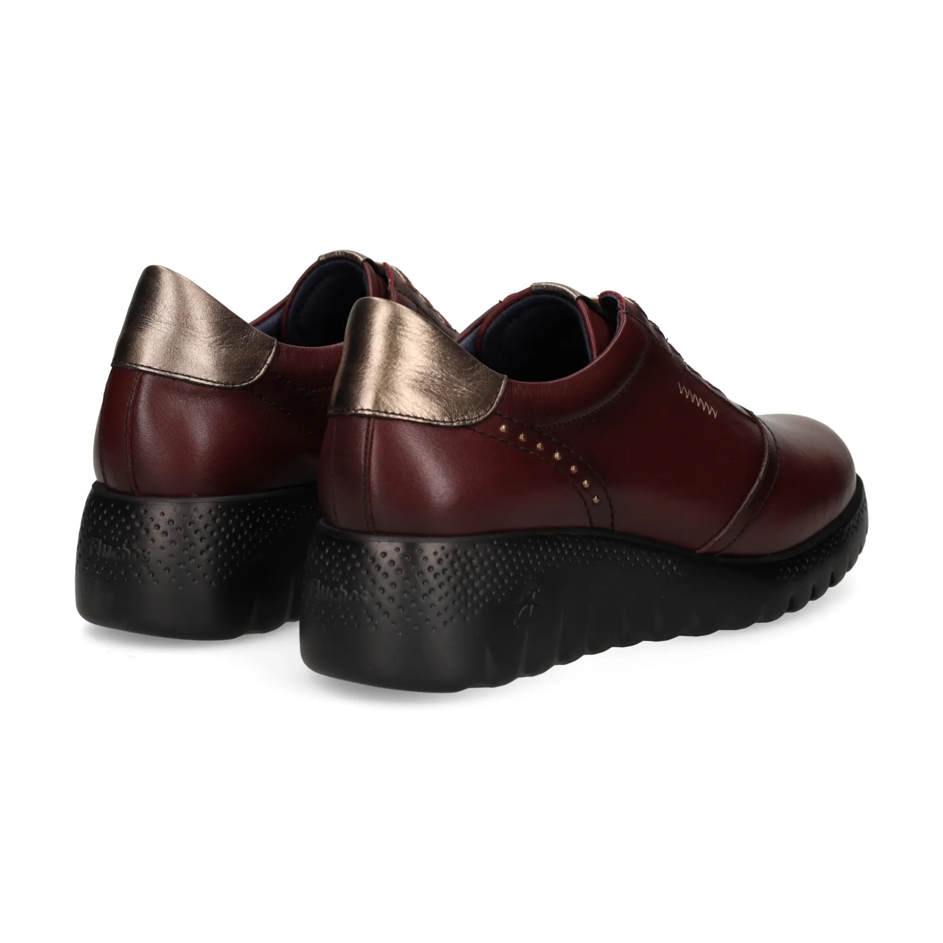 FLUCHOS Zapatos Blucher F2096 BURDEOS+COM.1