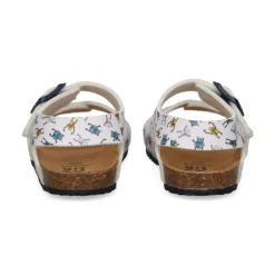 GARVALIN Sandalias, chanclas y albarcas de niña 242468-B BLANCO