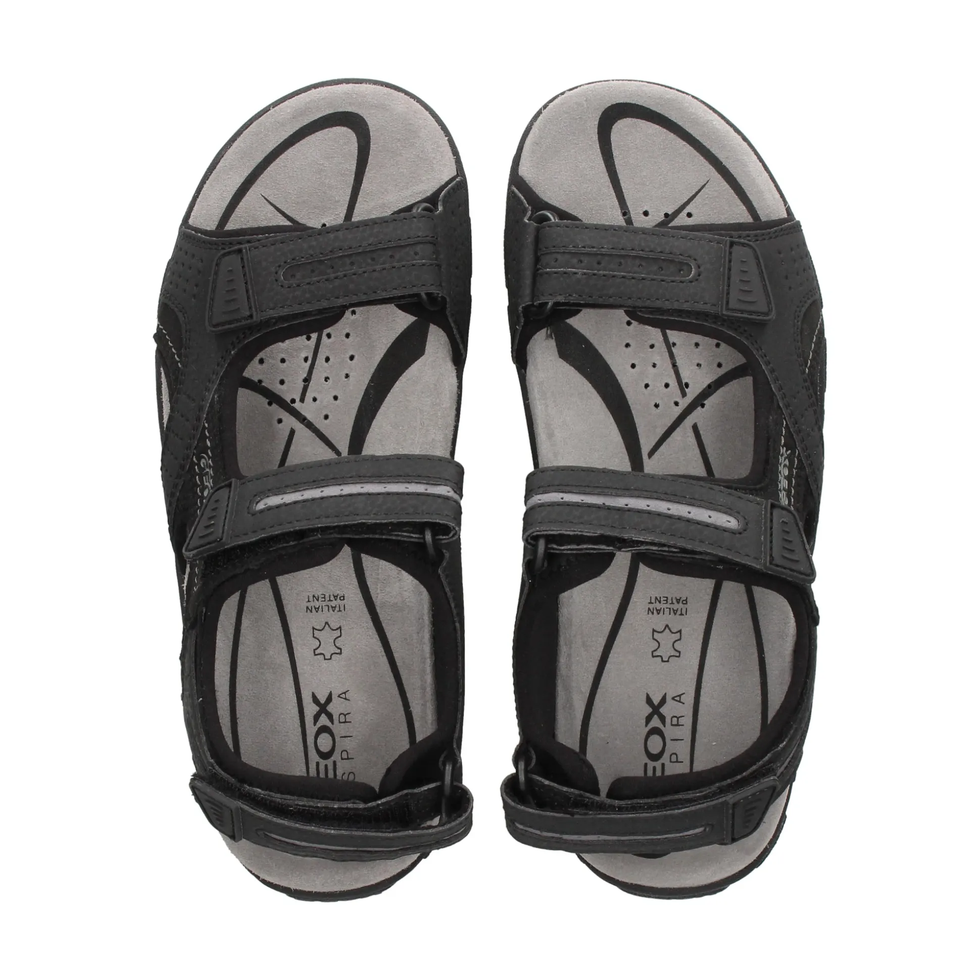 GEOX Sandalias de Hombre U8224D C9310 BLACK/STO