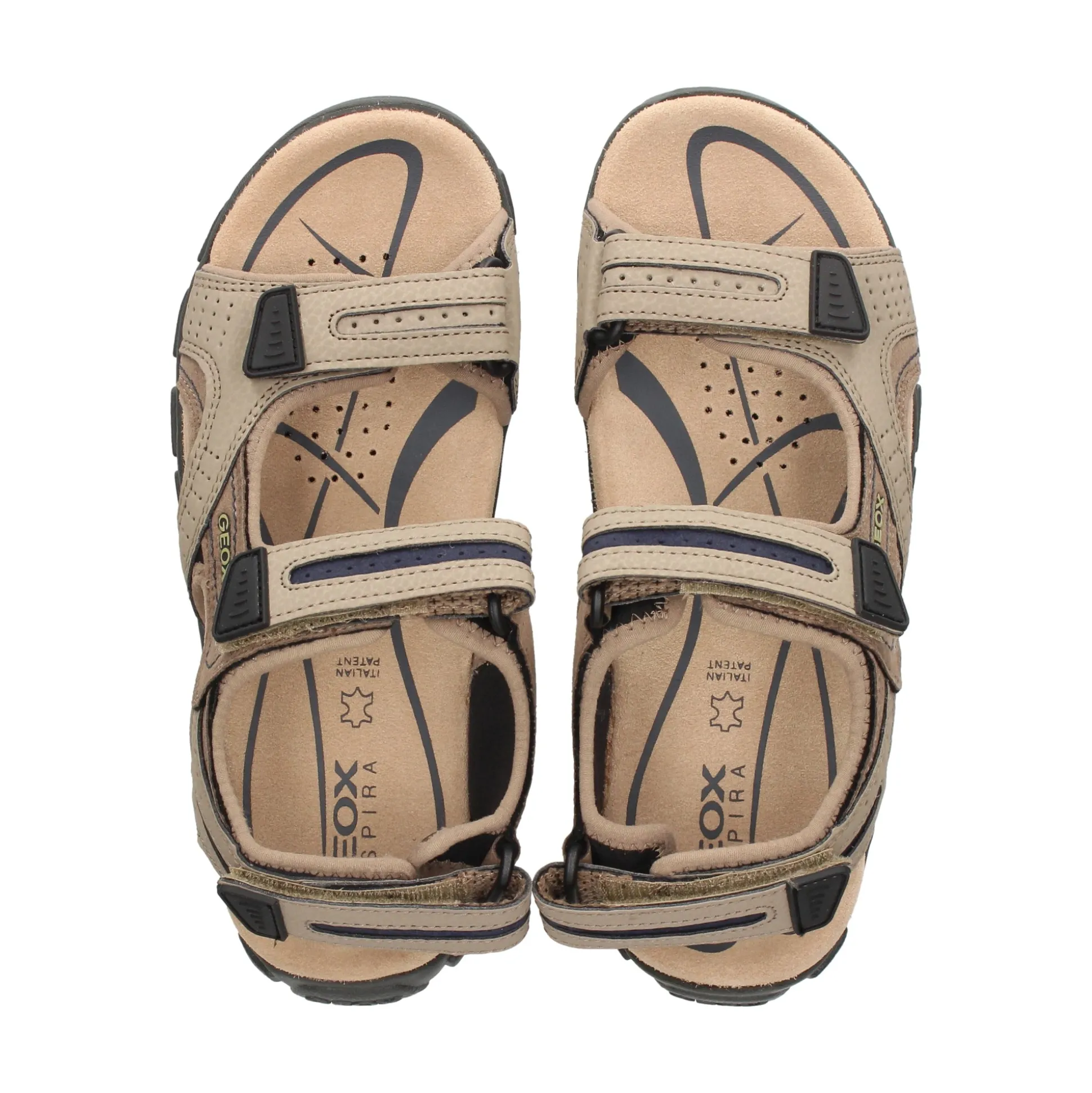 GEOX Sandalias de Hombre U8224D C0829 SAND/NAVY