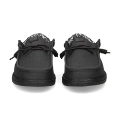 HEY DUDE Zapatillas de Hombre WALLY STRETCH 060 BLACK/BLACK