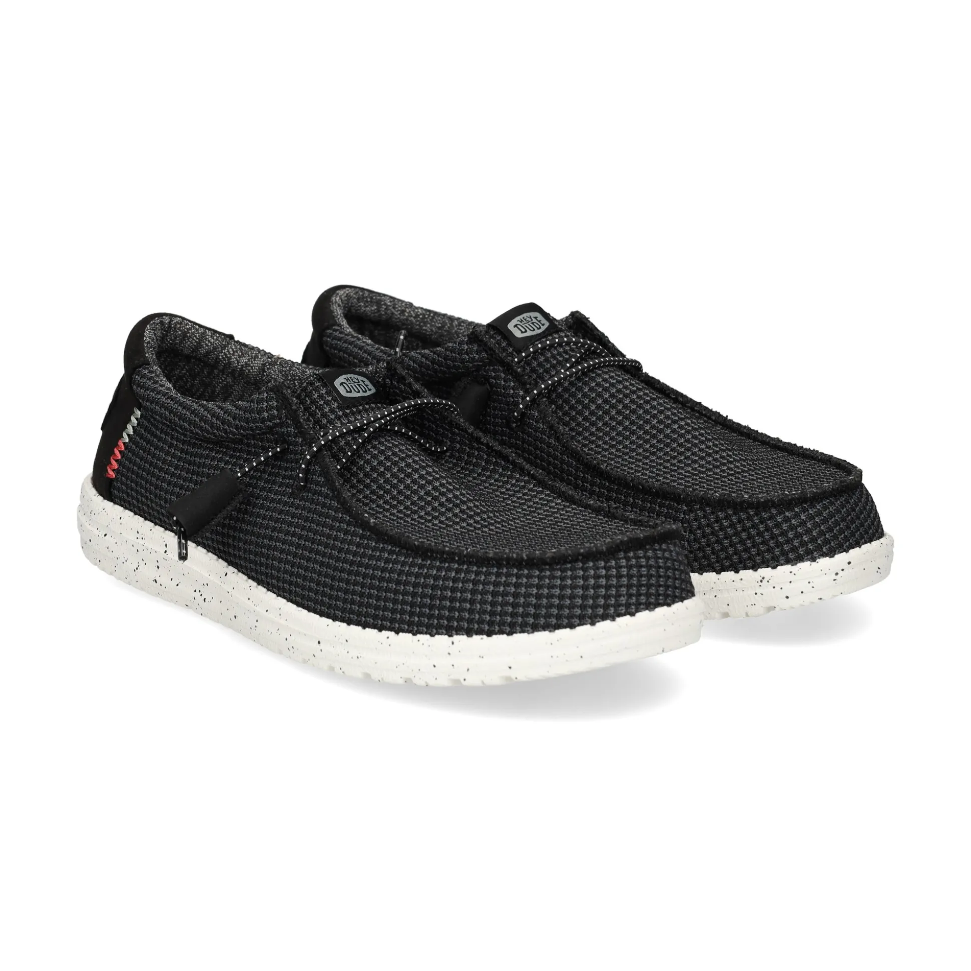 HEY DUDE Zapatillas de Hombre WALLY SPORT MESH 066 BLACK/WHITE
