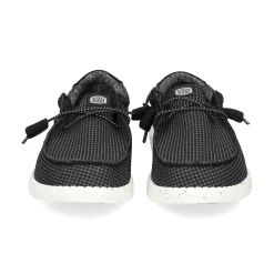 HEY DUDE Zapatillas de Hombre WALLY SPORT MESH 066 BLACK/WHITE