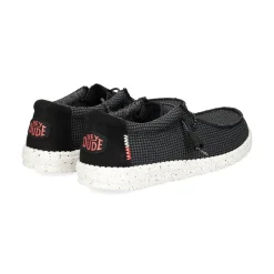 HEY DUDE Zapatillas de Hombre WALLY SPORT MESH 066 BLACK/WHITE