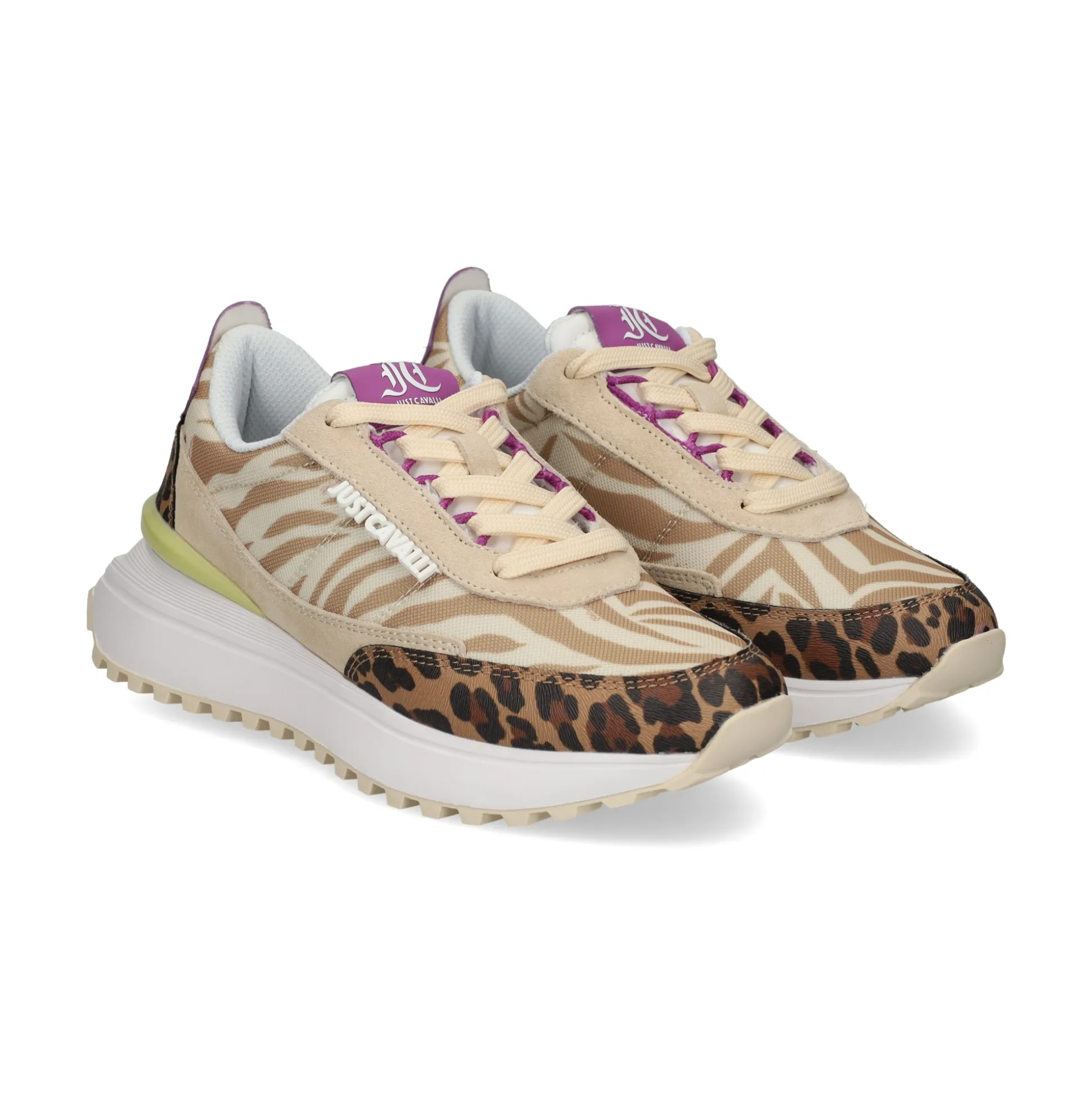 JUST CAVALLI Zapatillas de Mujer 76RA3SD5 QW5 BUTTER/MULT