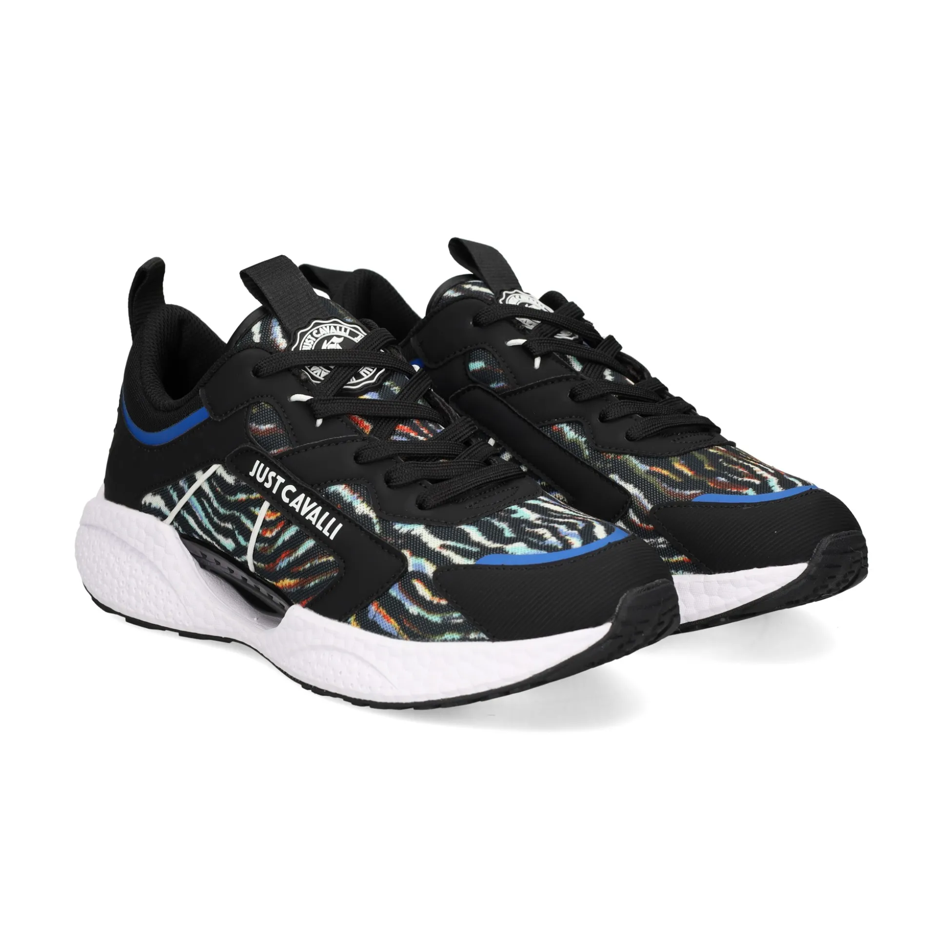 JUST CAVALLI Zapatillas de Hombre 76QA3SH8 LS1 BLACK/MULTI