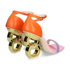 KAT MACONIE Sandalias con tacón de Mujer SUZU-SORANM NARANJA MULTI