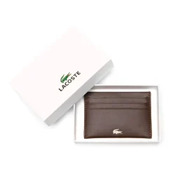 LACOSTE Tarjetero NH1346FG 028 DARK BROWN