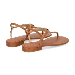 LAUREN RALPH LAUREN Sandalias planas de Mujer ELLINGTON 002 SADDLE TAN