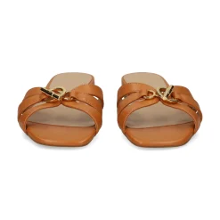 LAUREN RALPH LAUREN Sandalias planas de Mujer BLAIKE SLIDE 006 CARAMEL