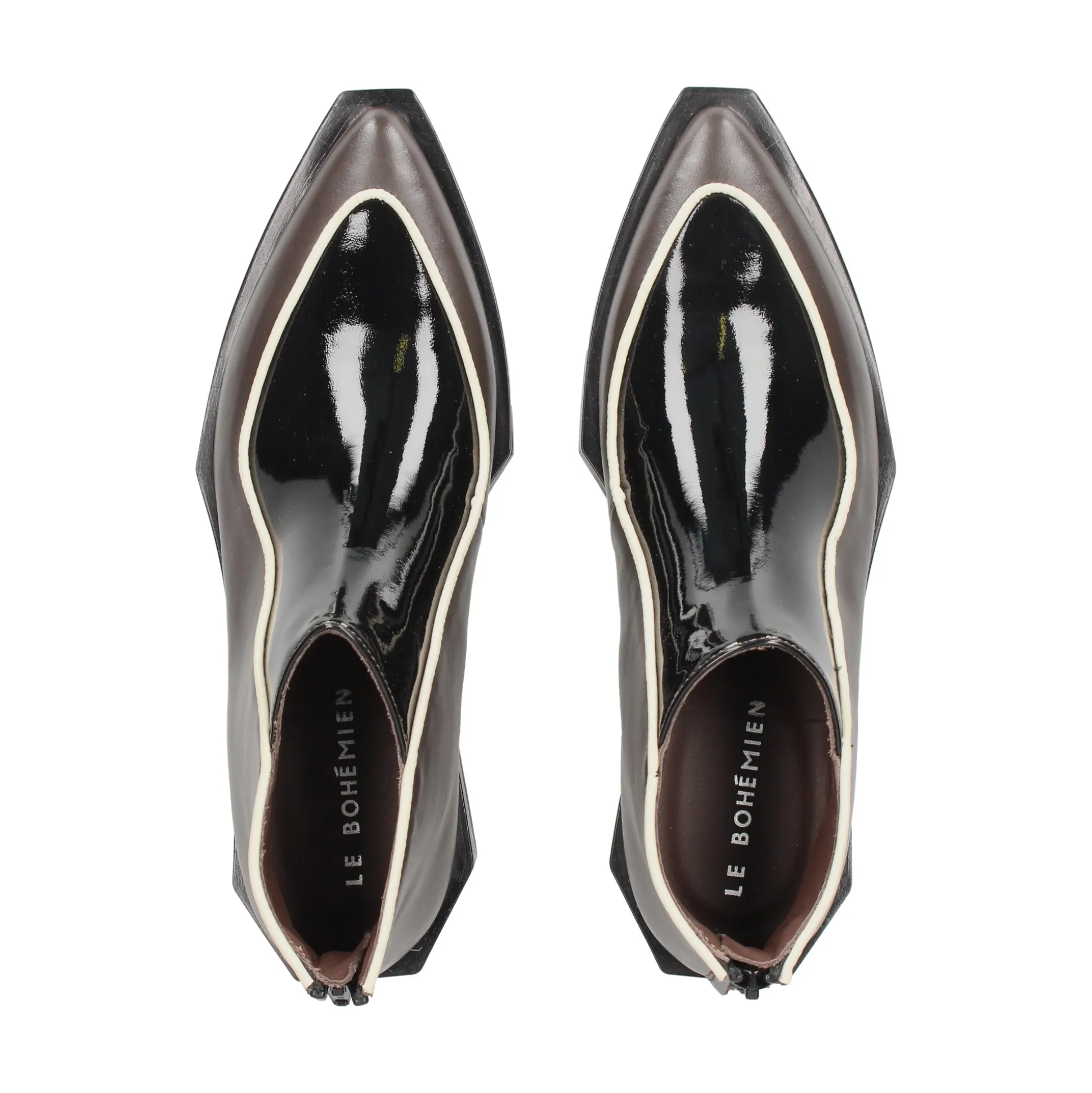 LE BOHÉMIEN Botines planos de Mujer G014 NEGRO