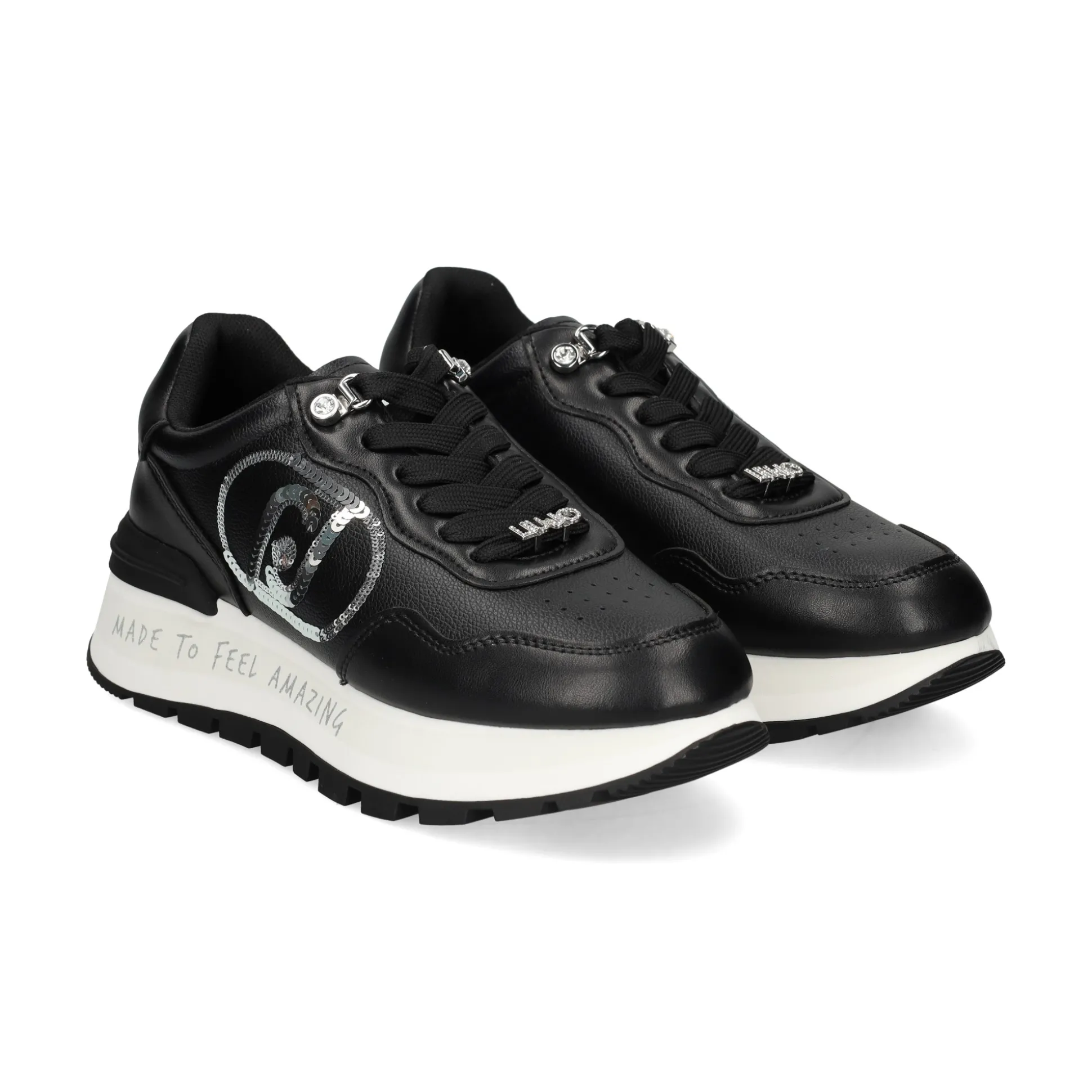 LIU·JO Zapatillas de Mujer BF3087EX207 01039 BLKA/SILV