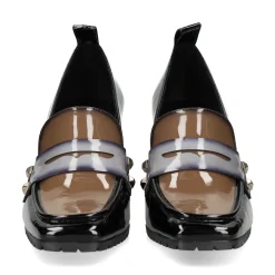 LODI Mocasines de Mujer BRE4922 NEGRO/STEEL/TAU