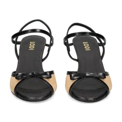 LODI Sandalias con tacón de Mujer LUANES NEGRO/ARENA