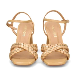 LODI Sandalias con tacón de Mujer GEI4381 CAMEL