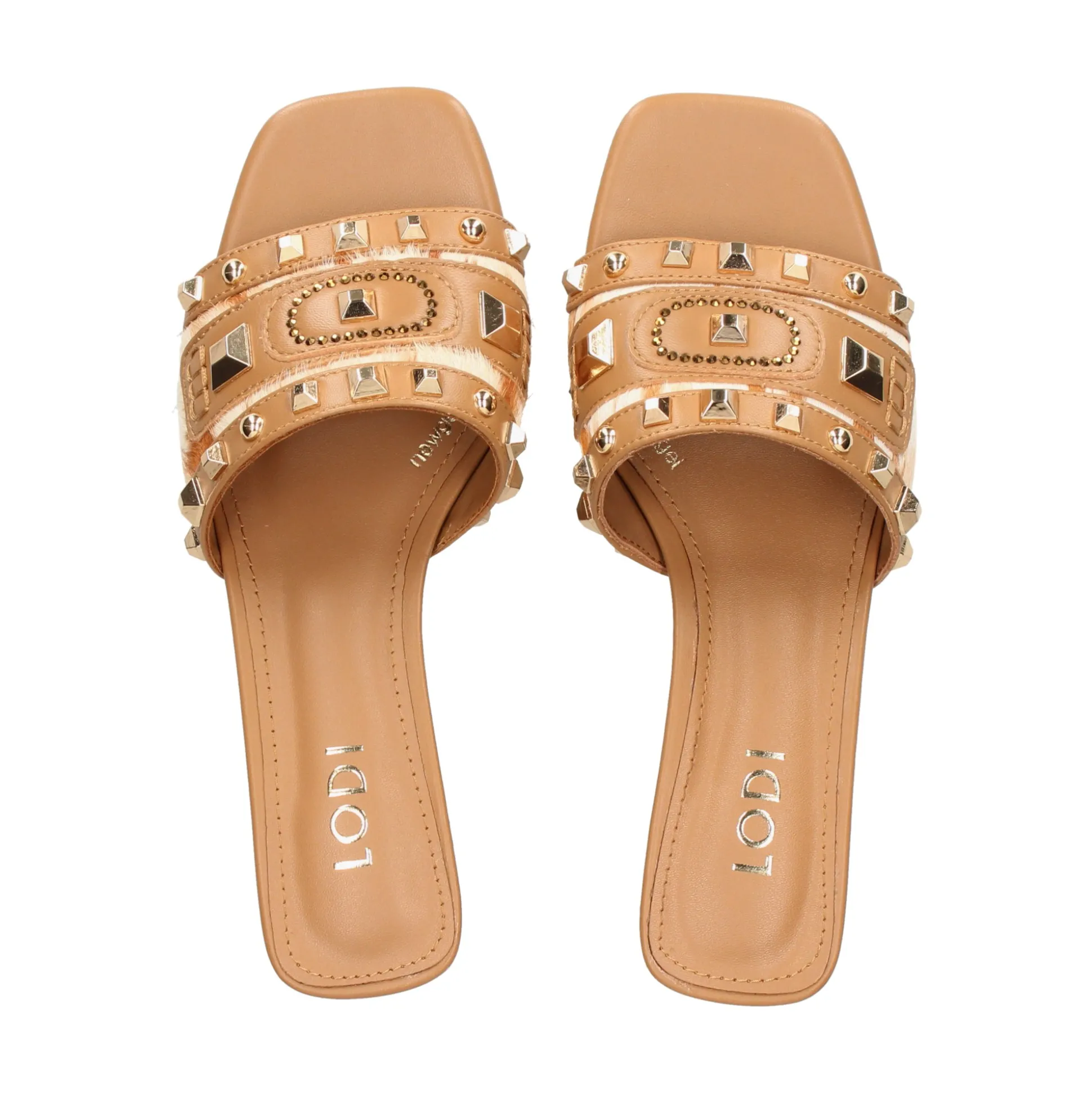 LODI Sandalias con tacón de Mujer A-ANTILA-P C2 CAMEL
