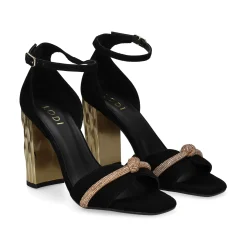 LODI Sandalias con tacón de Mujer WELTER NEGRO/TOPAZ