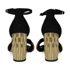 LODI Sandalias con tacón de Mujer WELTER NEGRO/TOPAZ