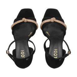 LODI Sandalias con tacón de Mujer WELTER NEGRO/TOPAZ
