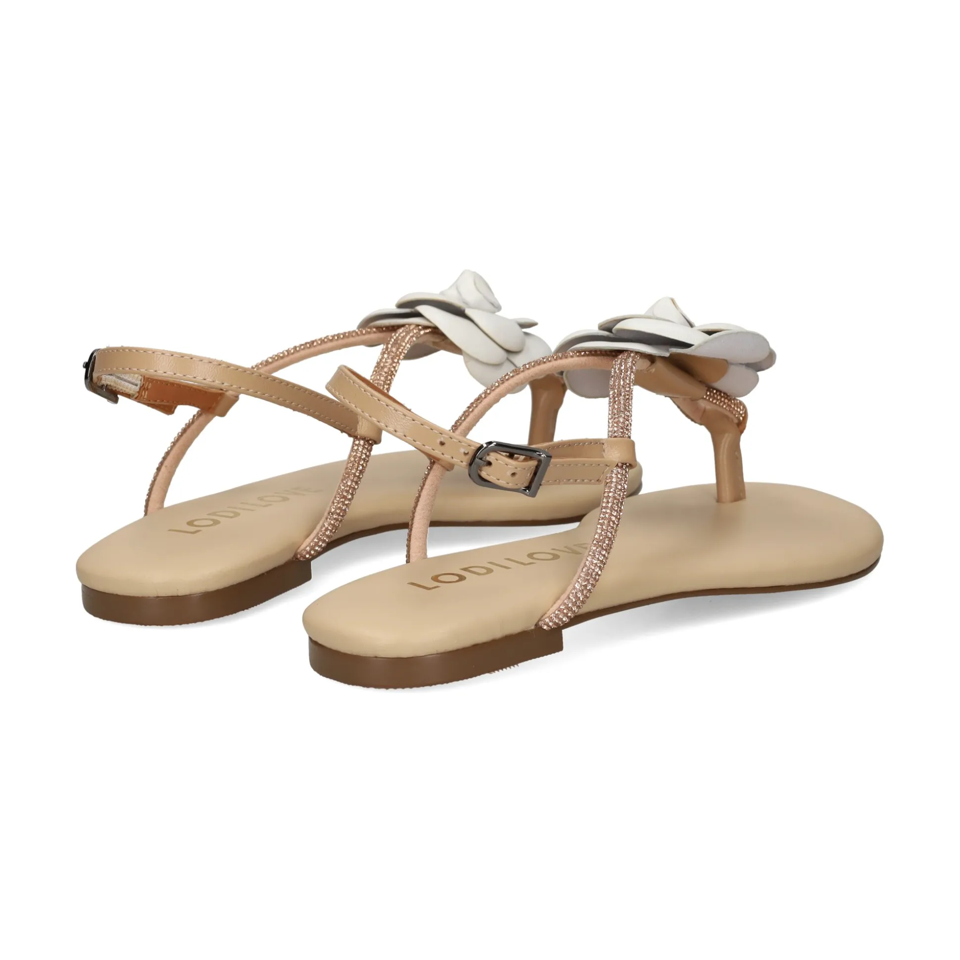 LODI Sandalias planas de Mujer BR5500 C2 SAND/WHITE