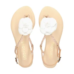 LODI Sandalias planas de Mujer BR5500 C2 SAND/WHITE