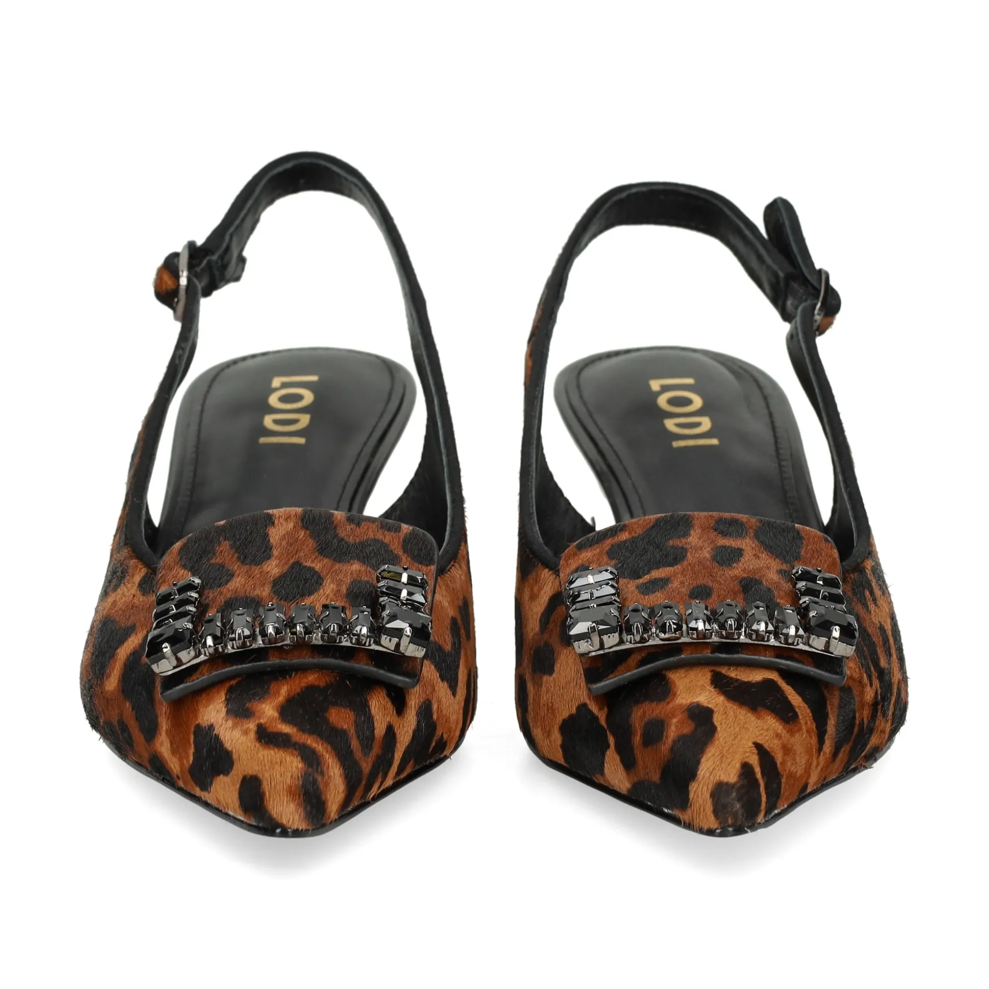 LODI Zapatos de tacón medio de Mujer RINOLA LEOPARDO/NEGRO