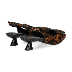 LODI Zapatos de tacón medio de Mujer RINOLA LEOPARDO/NEGRO