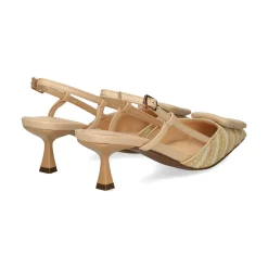 LODI Zapatos de tacón medio de Mujer BESO NATURAL-COTTON
