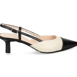 LODI Zapatos de tacón medio de Mujer CHAMES NEGRO+COTTON