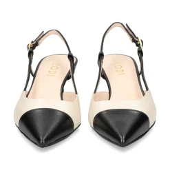 LODI Zapatos de tacón medio de Mujer CHAMES NEGRO+COTTON