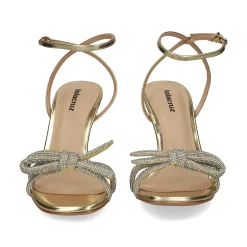 LOLA CRUZ Sandalias con tacón de Mujer 249Z17BK ORO