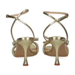 LOLA CRUZ Sandalias con tacón de Mujer 249Z17BK ORO