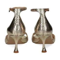 LOLA CRUZ Sandalias con tacón de Mujer 229Z51BK PLATINO